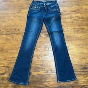 Wallflower Dark Blue Flare Jeans